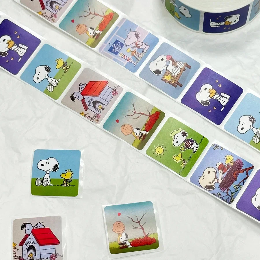 500Pcs Snoopy Cute Stickers Cartoon Anime Derivative Peripherals Creative Doodle