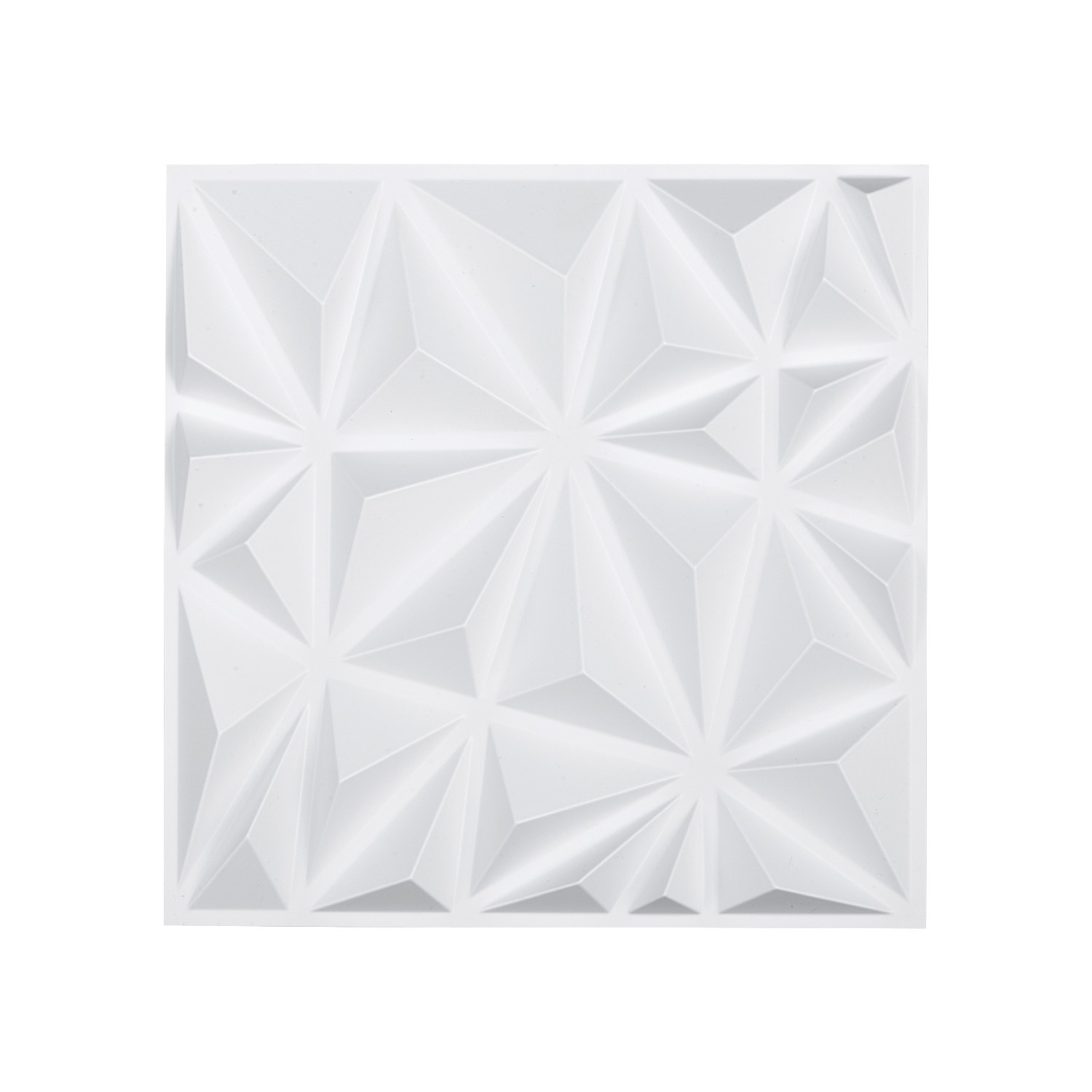 Uimoso 3D Wall Panels 11.81 x 11.81" PVC 32 Sq.Ft Coverage Diamond Matte White