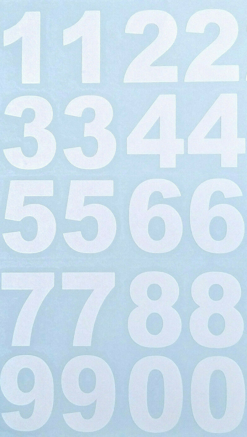 Lot of 40 White,Black, Silver Vinyl Mailbox,Tool Box,Locker Numbers Decal Arial