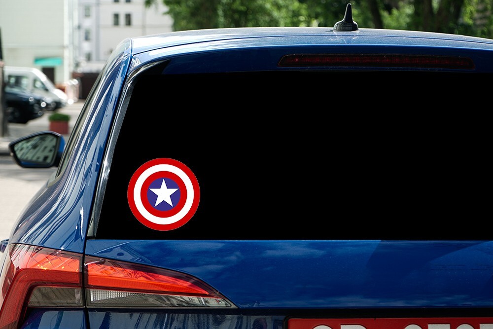 Captain America Vinyl Decal Sticker for Car Laptop Water Bottle Waterproof