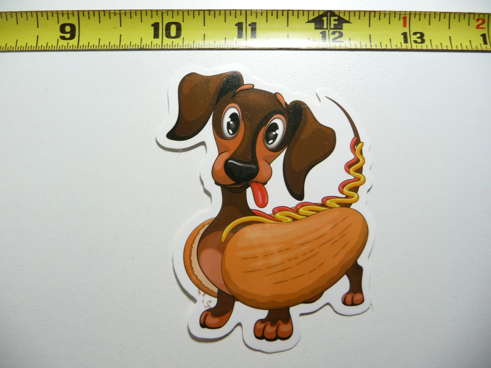 FUNNY DACHSHUND TONGUE HOTDOG SMALL STICKER DECAL DOG BREED PET BEST FRIEND