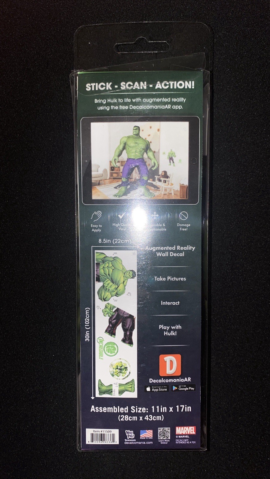 Marvel The Incredible Hulk Wall Decal Reposition-able