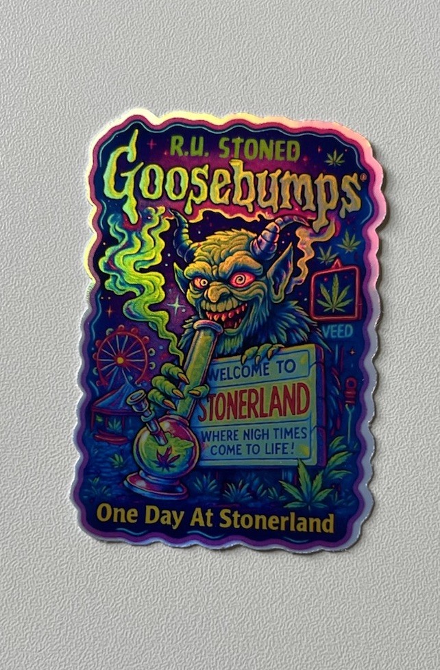 Goosebumps Stoner 2.5 Inch Holographic Sticker Set Of 2