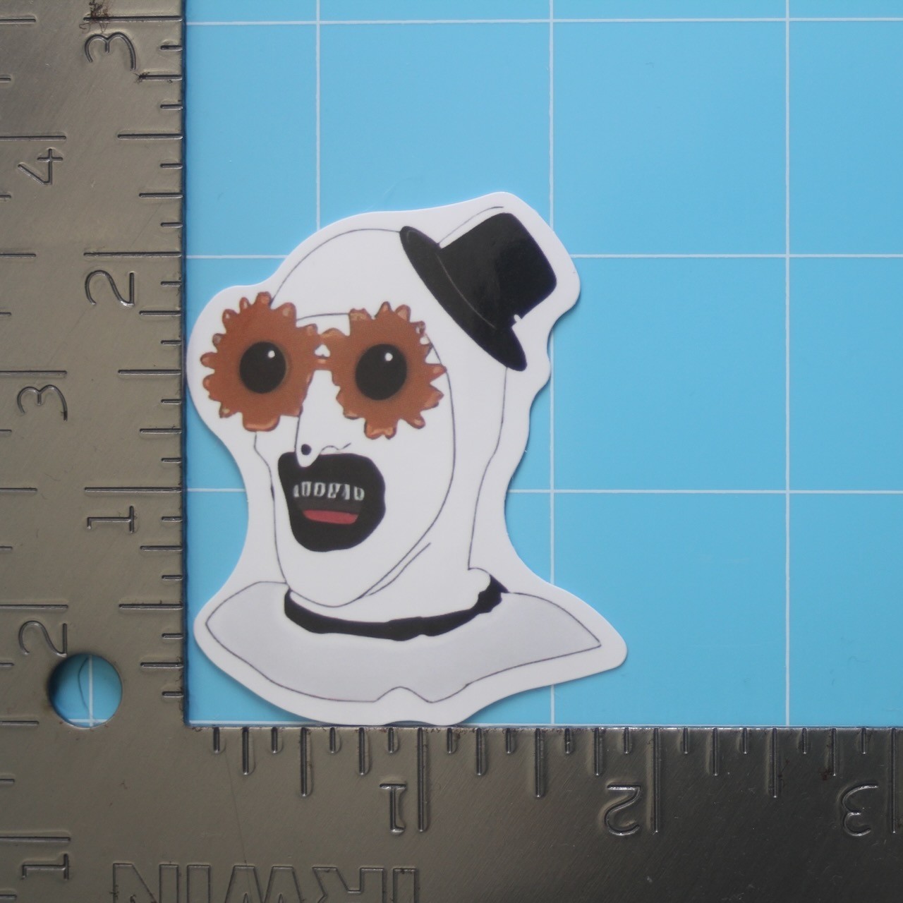 Terrifier Sticker (ART THE CLOWN) Bloody Horror Movie, Gloss PVC Decal