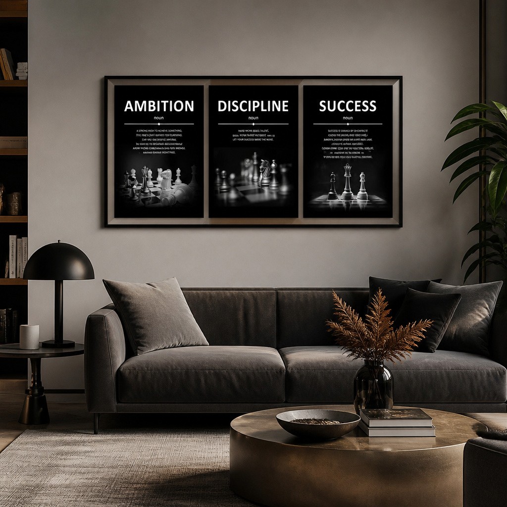Xbolu Motivational Wall Art Quotes Canvas Framed 12x16in AMBI New