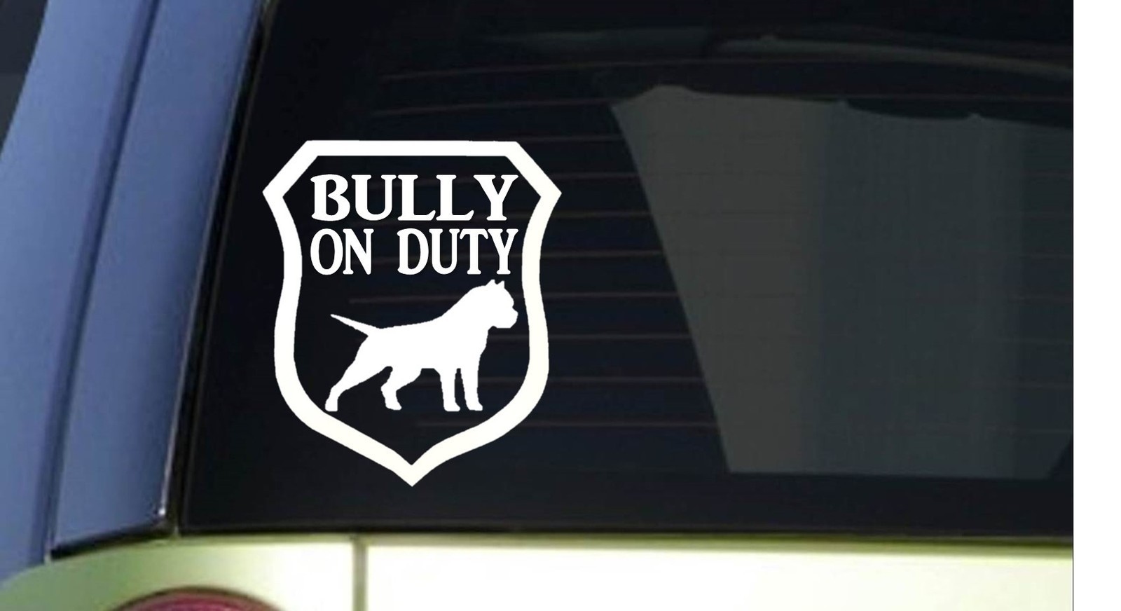Bully on Duty *I313* 6×6 inch Sticker decal dog american bully pit bull tri