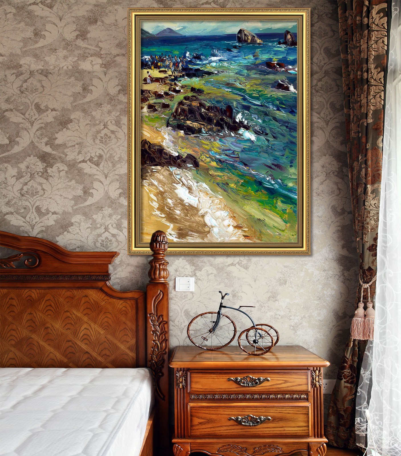 3D River Stone View 565 Fake Framed Poster Home Decor Print Painting Unique Art