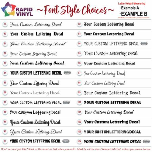 Custom Vinyl Decal Sticker Window Lettering Personalized Wall Name Text Stickers