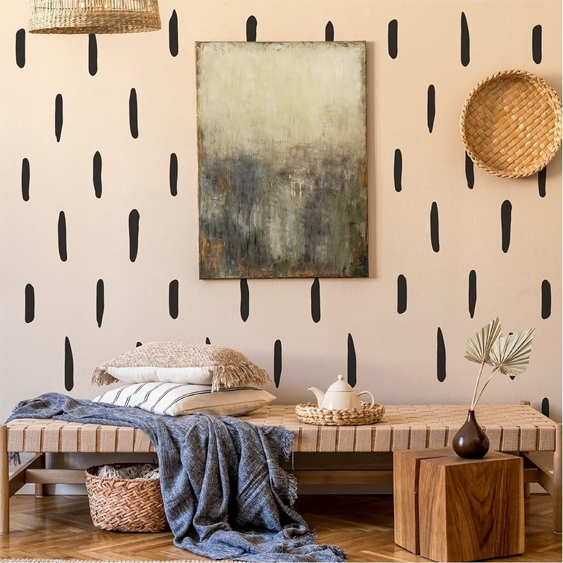 Waterproof Removable Vinyl Wall Decals Stripes Home Office Decor Stickers US