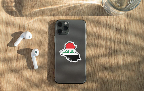 Iraq Map Flag Sticker Decal