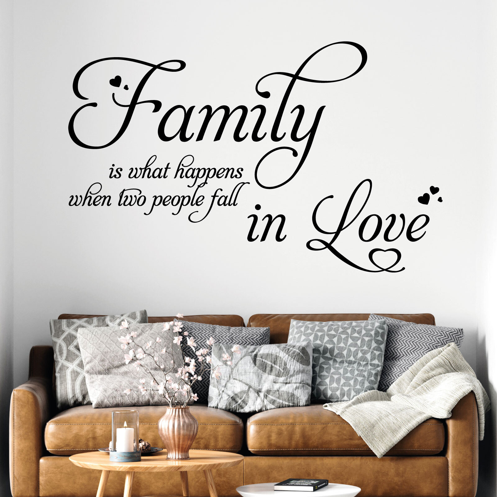 Family is What Happens When Two People Fall in Love – Vinyl Wall Sticker UK