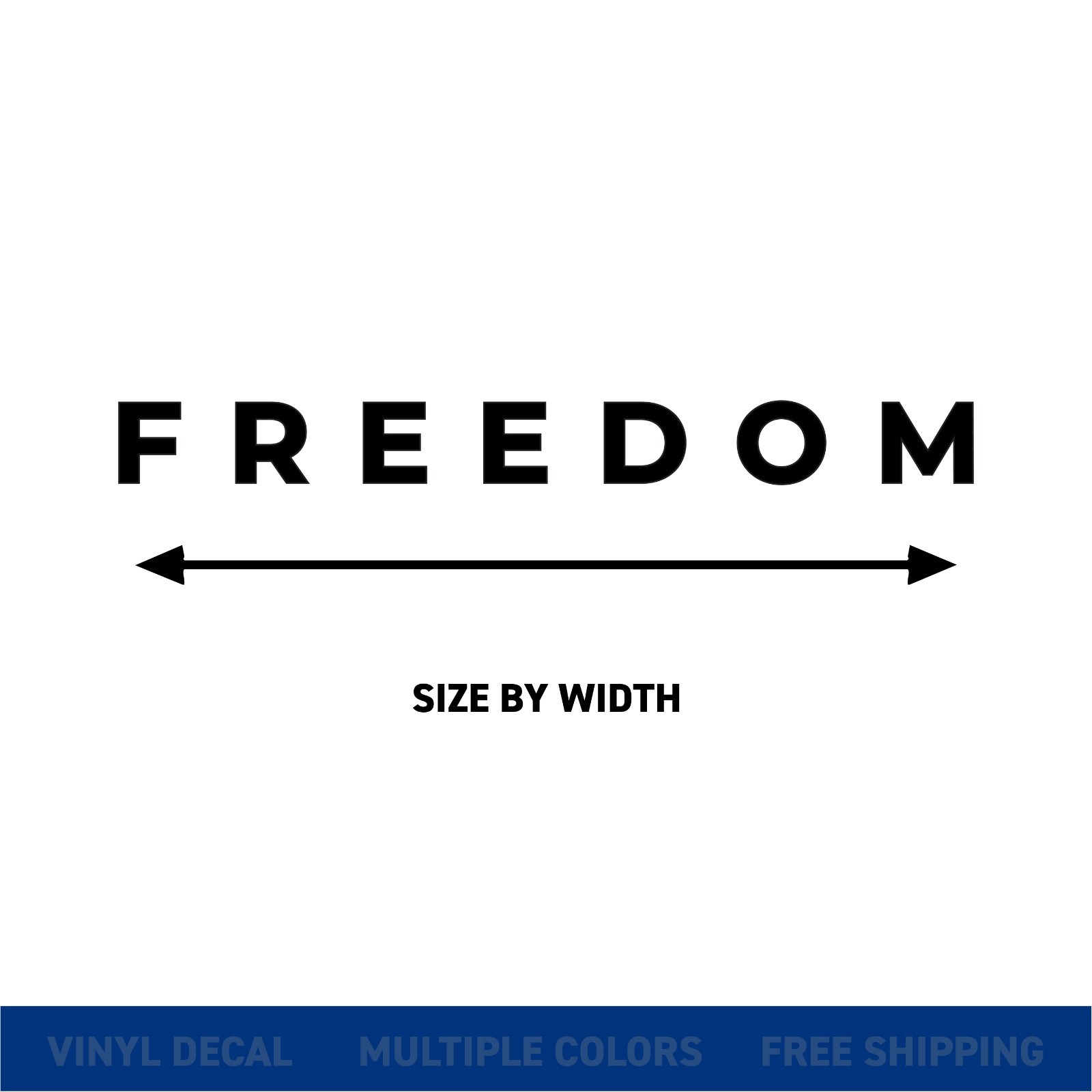 FREEDOM Vinyl Decal Sticker USA Patriot Charlie Kirk – Multiple Sizes & Color