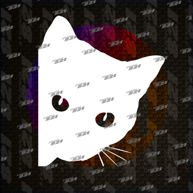 PEEKING CAT Decal Car Window Vinyl Sticker A Cute kitten peeking around a corner