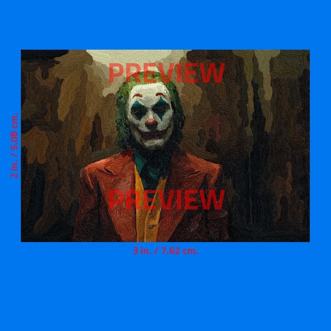 Joker Sticker (DC UNIVERSE MOVIE JOAQUIN PHOENIX) 2×3 in. Adhesive Photo Print