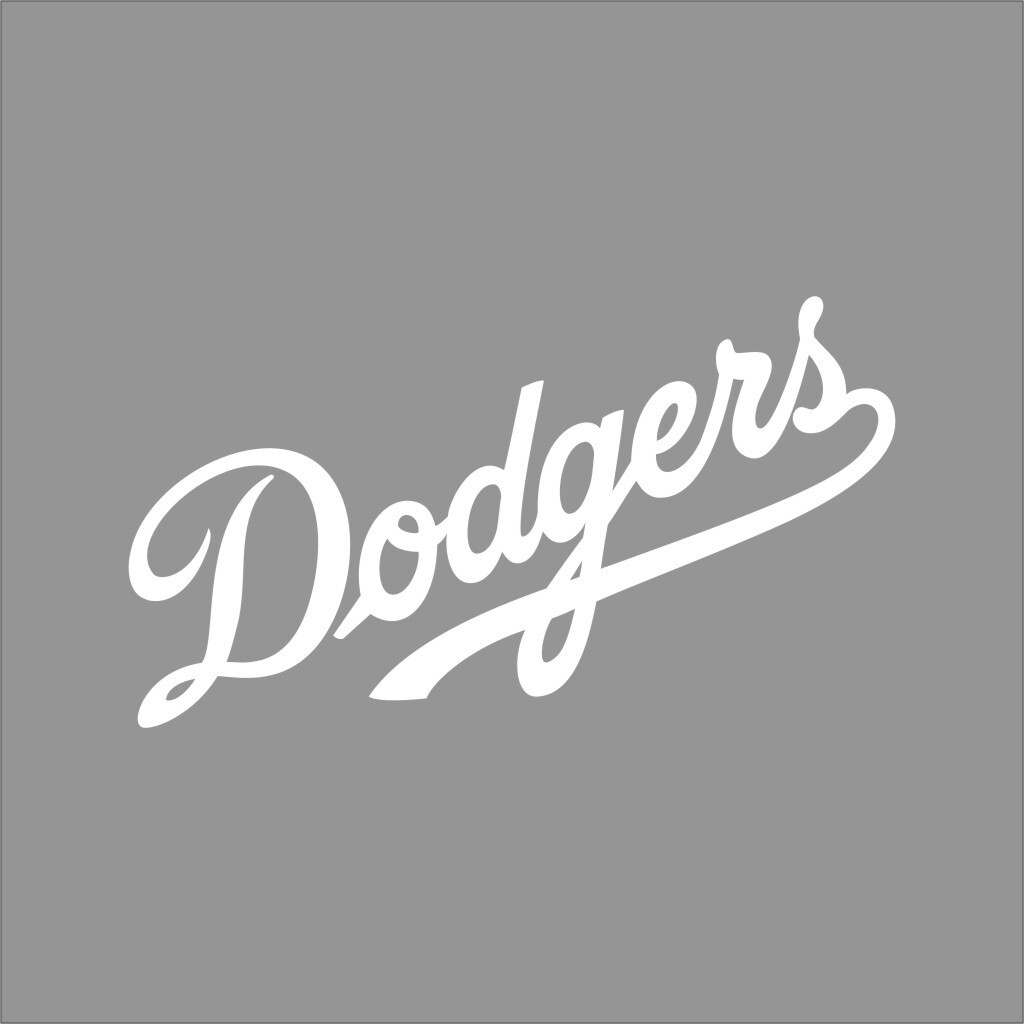 Los Angeles Dodgers #3 MLB Team Logo 1 Color Vinyl Decal Sticker Car Window Wall