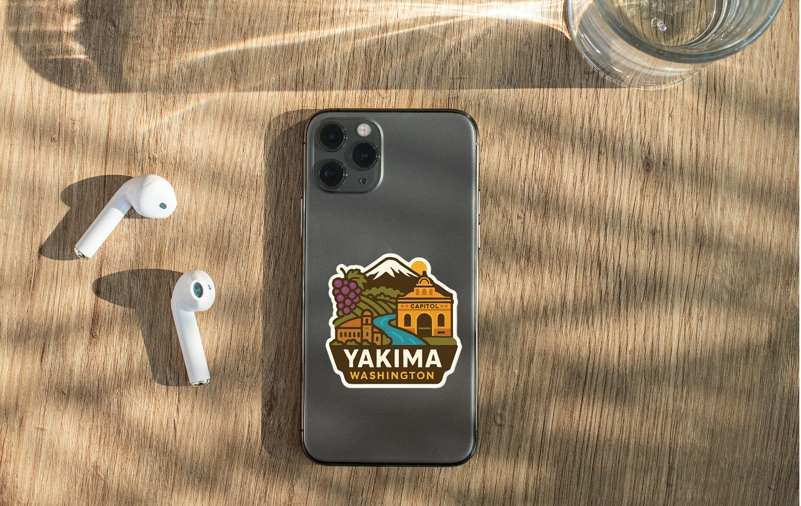 Yakima Washington Sticker Decal Vinyl Die-Cut City Skyline Landmark Design