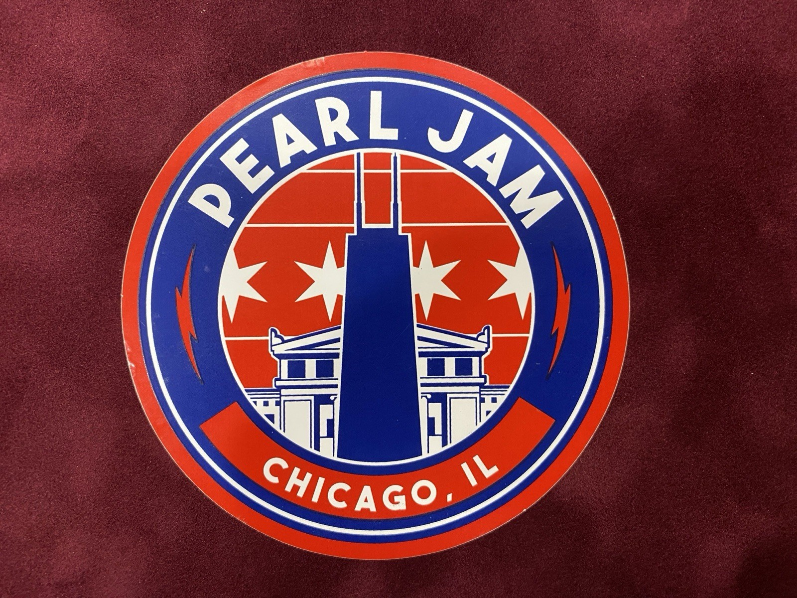 Pearl Jam 2018 Chicago Wrigley Field Away Shows Concert Tour Sticker