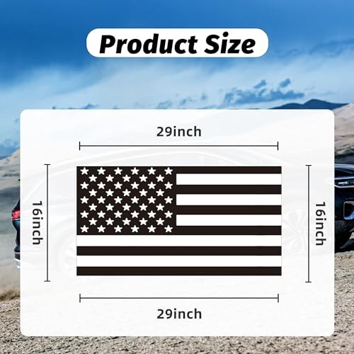 Rear Quarter Window Decal for Car SUV Trucks, Universal Matte American Flag