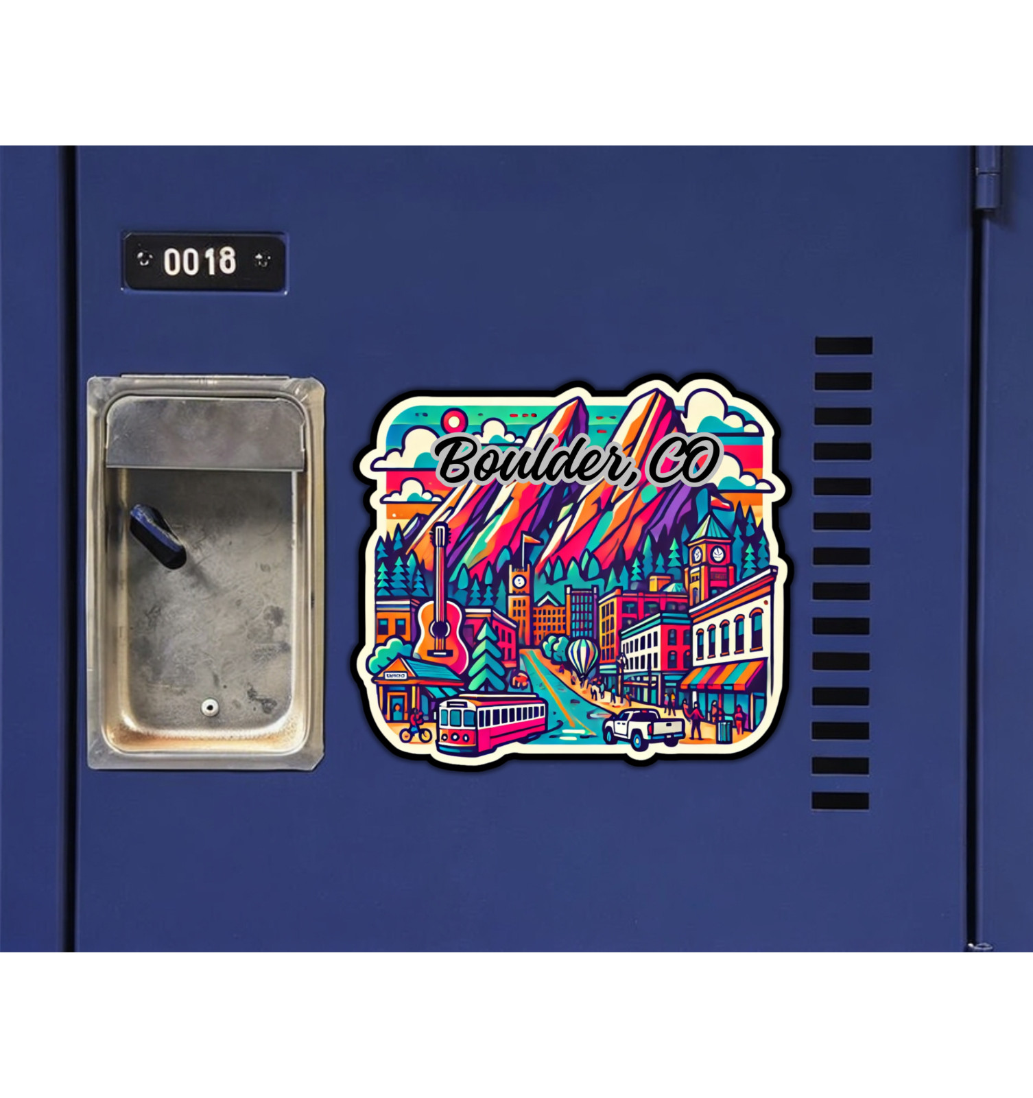 Boulder Colorado Fridge Magnet or Laptop Sticker