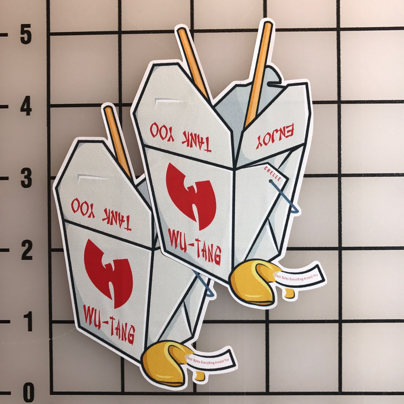 Wu Tang Clan Chinese Takeout Box 4" Tall Multi-Color VInyl Decal Sticker – BOGO