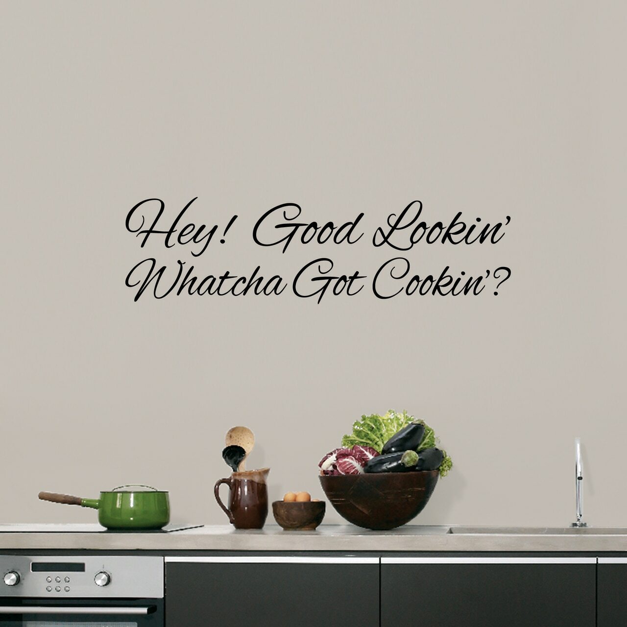 Whatcha Got Cookin'? Wall Decal – Kitchen, Dining, Cooking, Food, Wall Sticker
