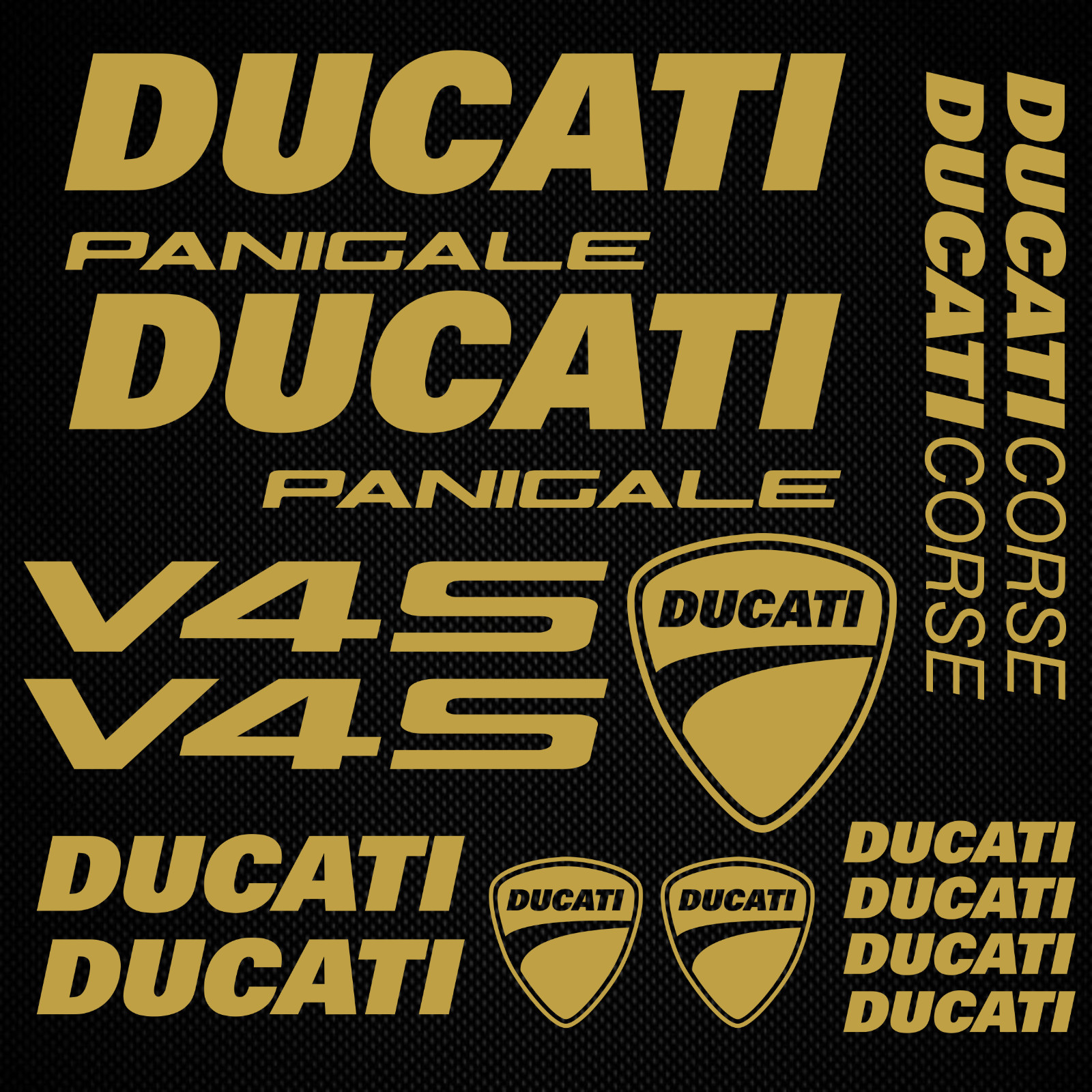 Ducati Corse decals Panigale V4 S stickers for motorcycle side from vinyl foil