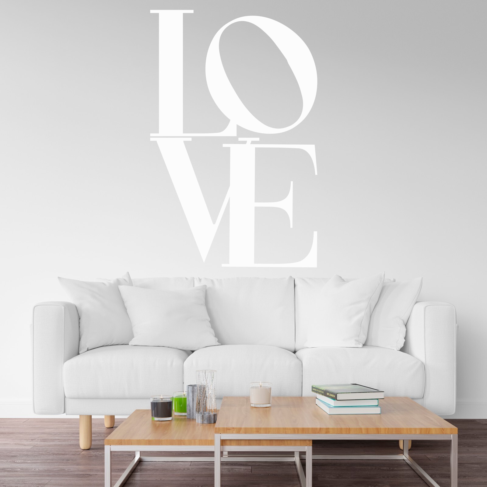 "LOVE" PHRASE VINYL WALL STICKER DECAL