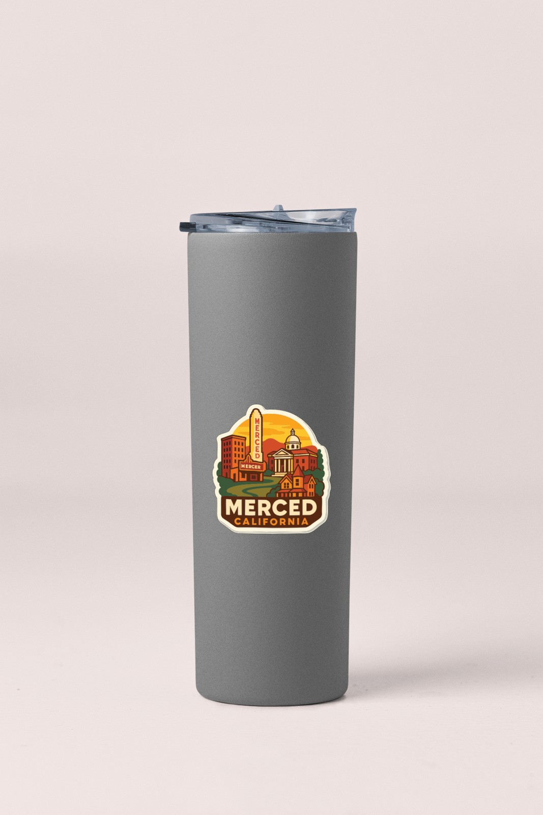 Merced California Sticker Decal Vinyl Die-Cut City Skyline Landmark Design
