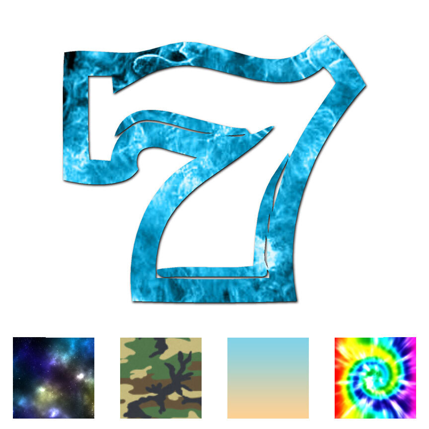 Lucky 7 Seven – Vinyl Decal Sticker – Multiple Patterns & Sizes – ebn4031