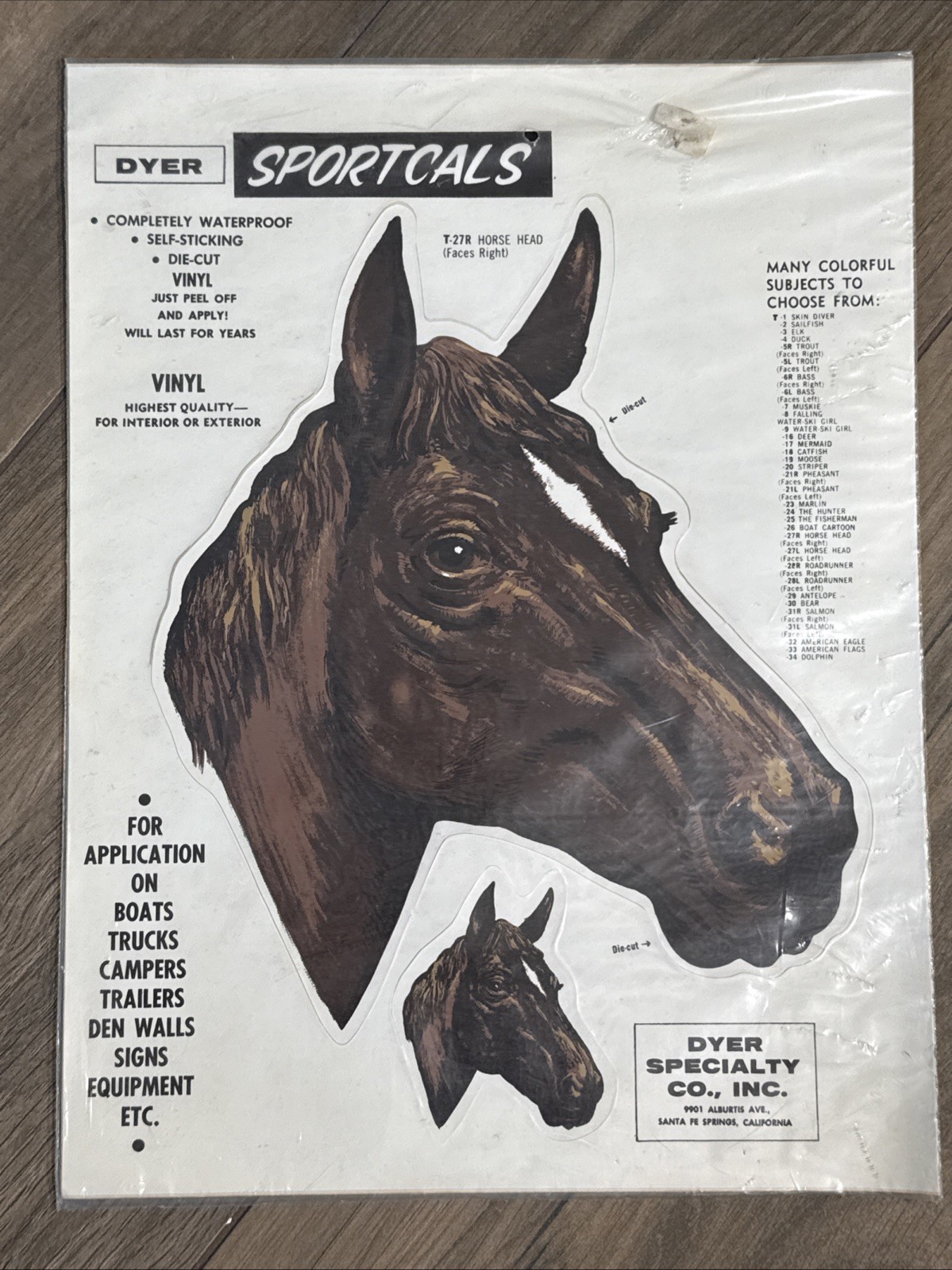 Lot of 4 Vintage 1960s 70s NOS Die Cut HORSE Decals Meyercord Equestrian Decor