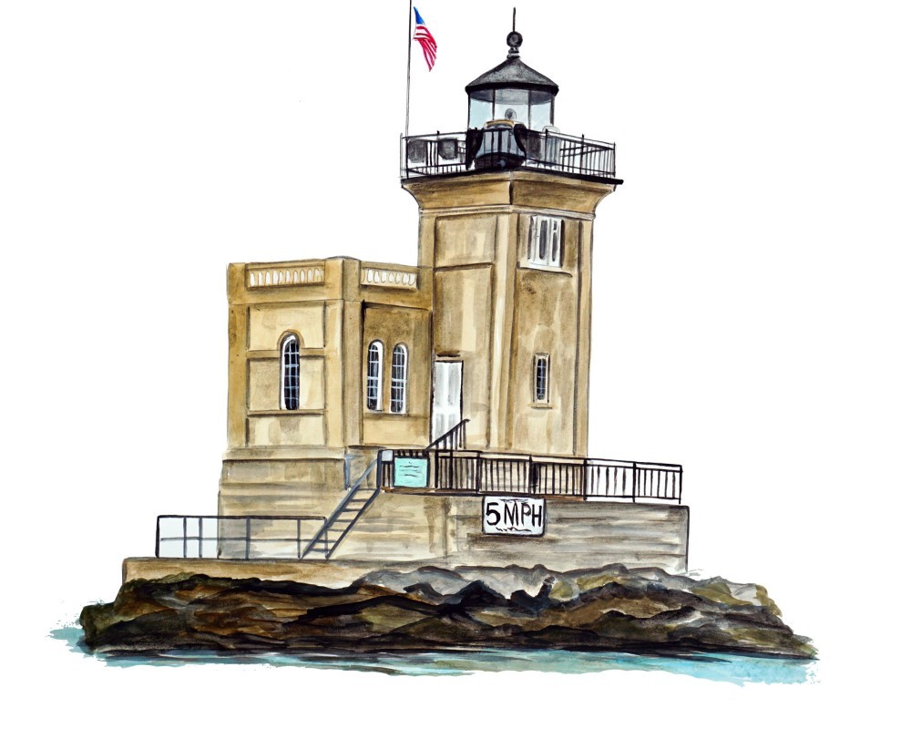 Decal Vinyl Sticker Huntington Harbor Lighthouse – Printed Vinyl Decal Made i…