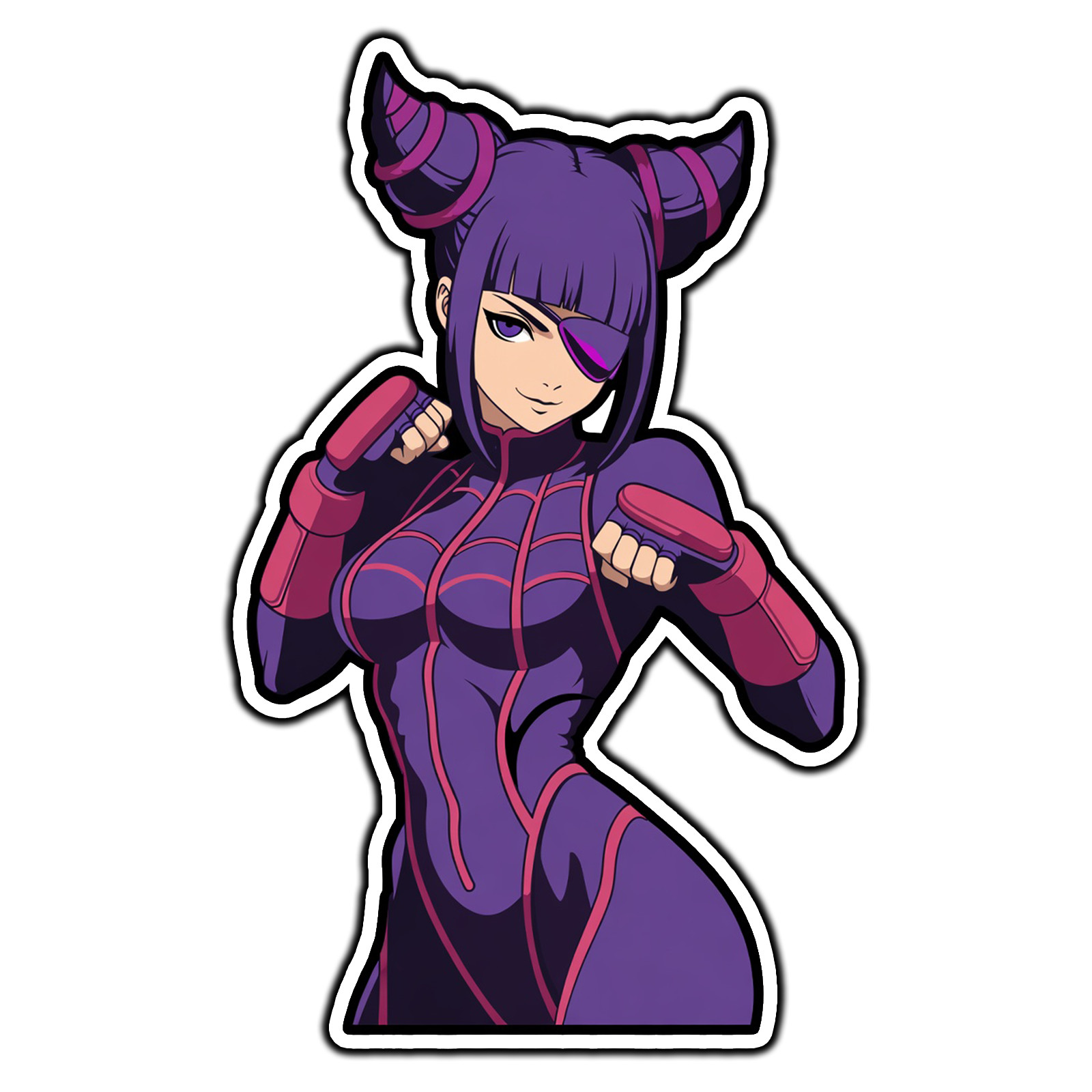 Juri Han #2 Street Fighter Retro Sticker Waterproof Vinyl Decal Die-Cut