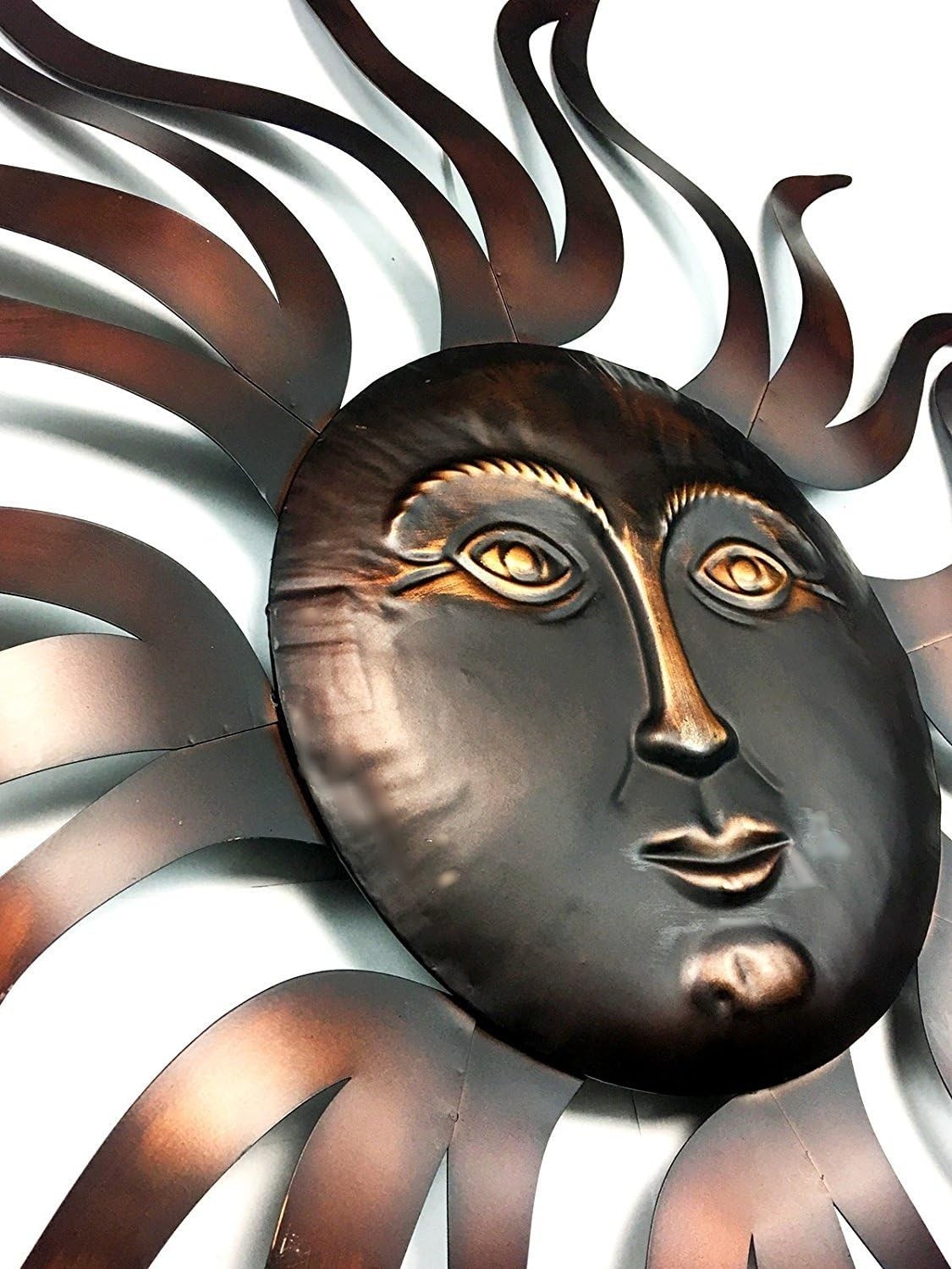 Modern Sun Metal Wall Decor Indoor Outdoor Sculpture