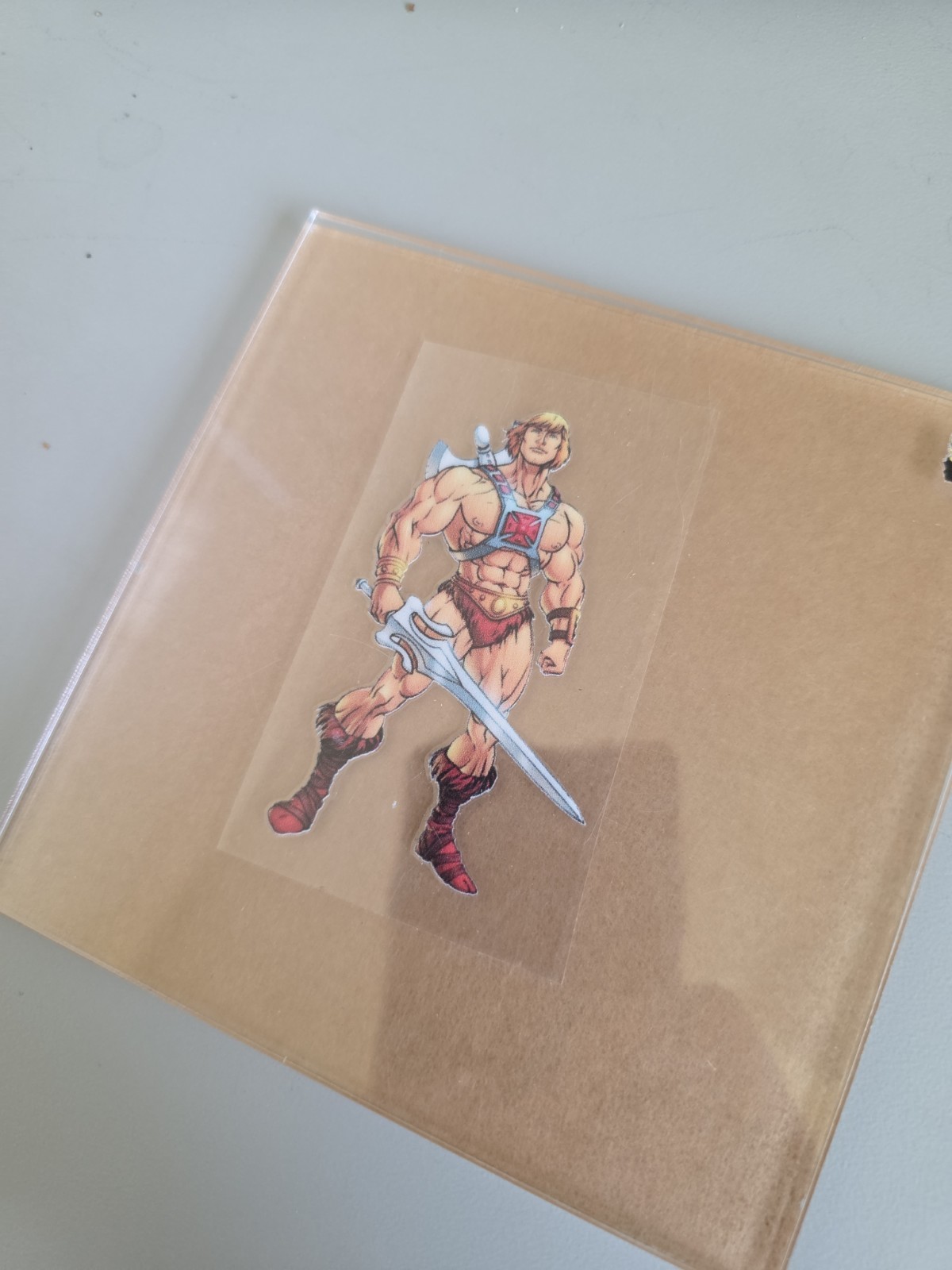 He Man 2 Retro Cartoon Vintage UV DTF Raised Decal Sticker Waterproof 3in