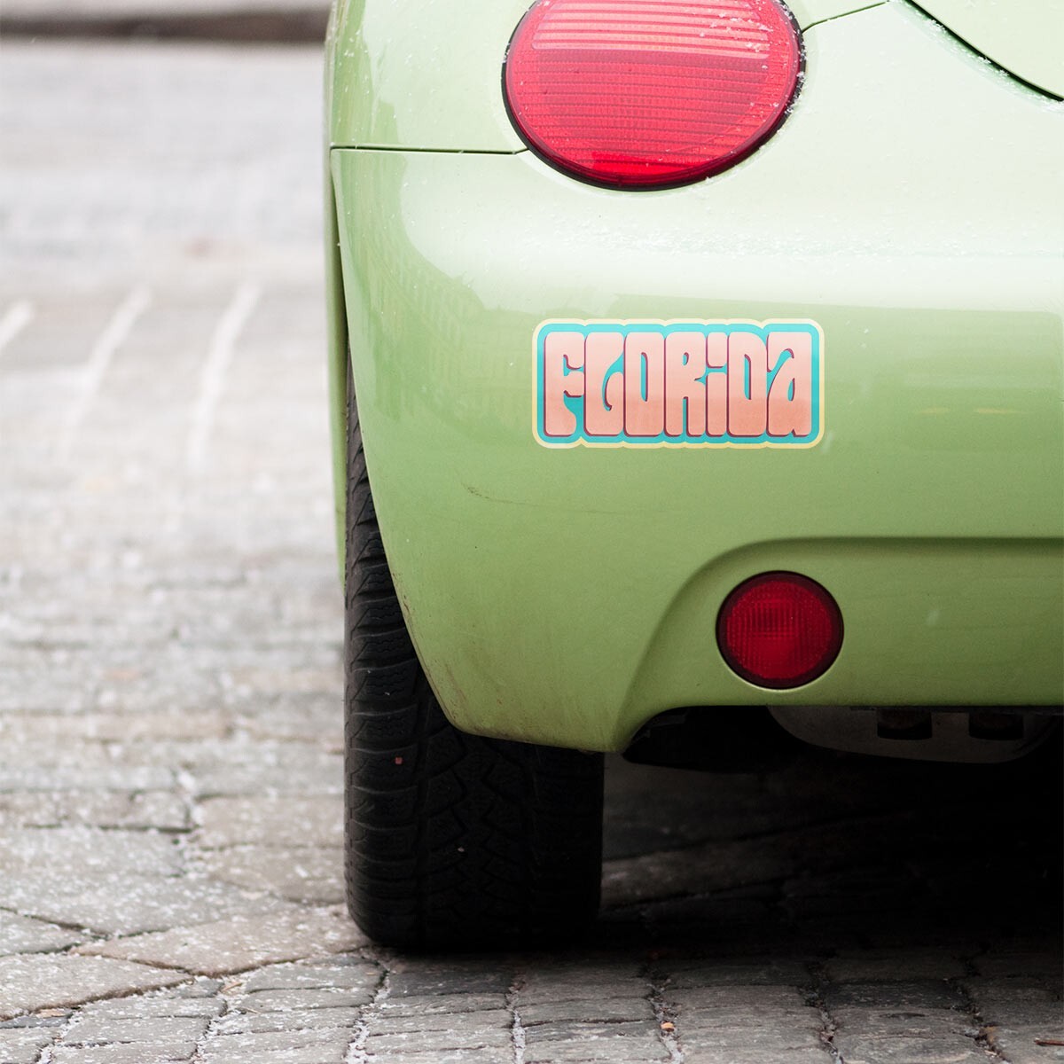 Bumper Sticker: Florida Retro Style Font, Retro FL, US State Souvenir