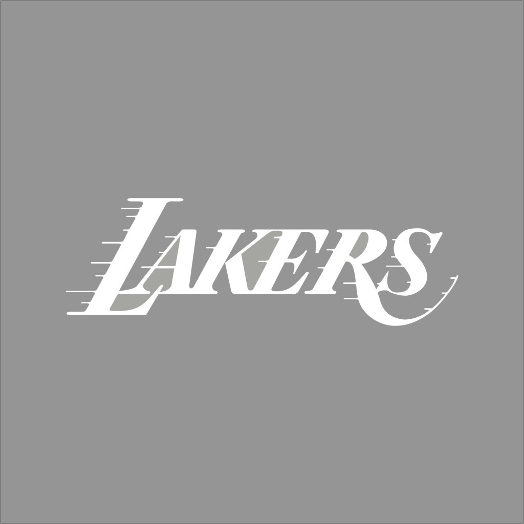 Los Angeles Lakers #4 NBA Team Logo 1 Color Vinyl Decal Car Window Wall