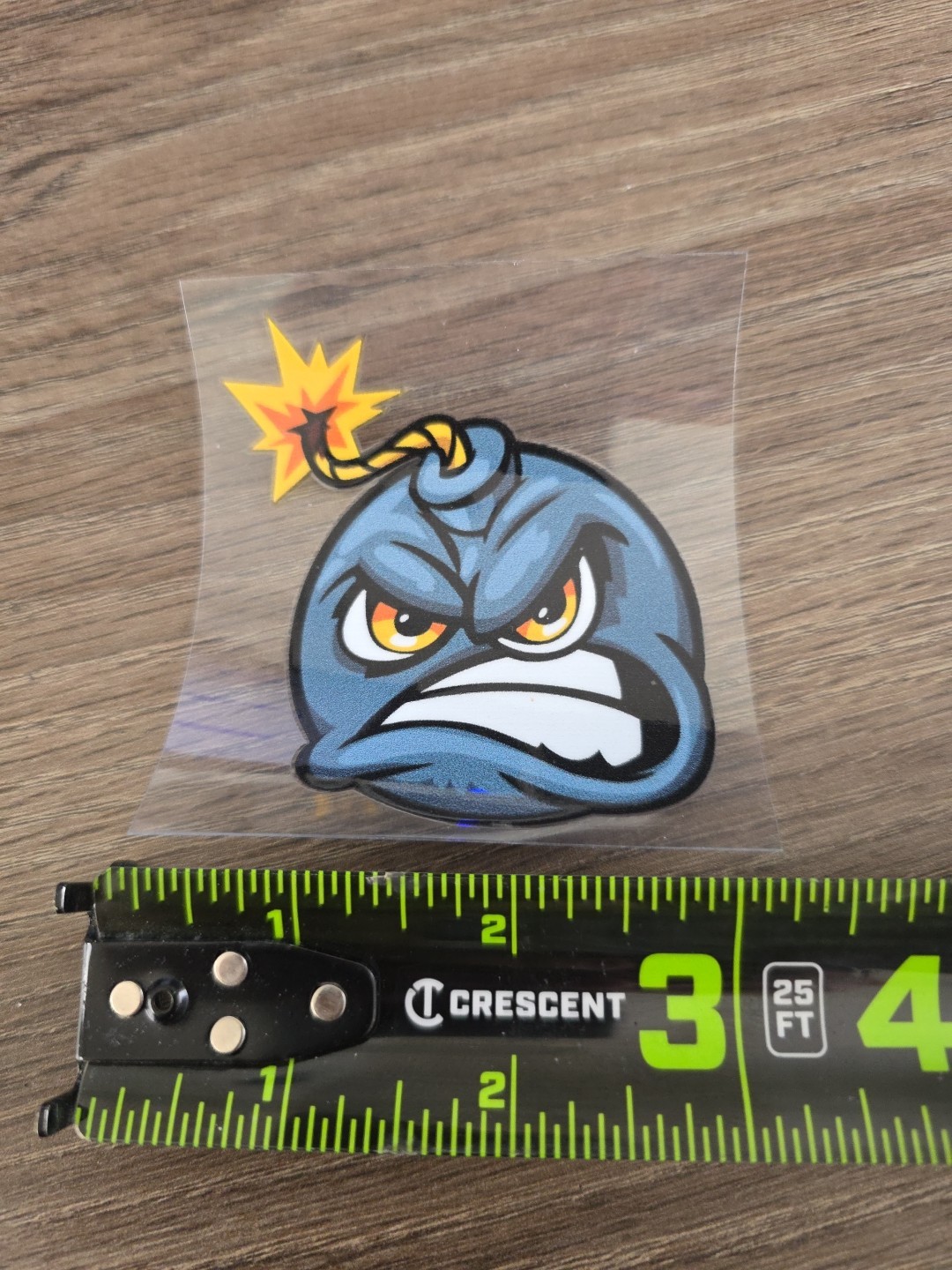 Custom UV DTF Ignited Angry Bomb Decal Sticker For Laptop, Books, Walls, Windows
