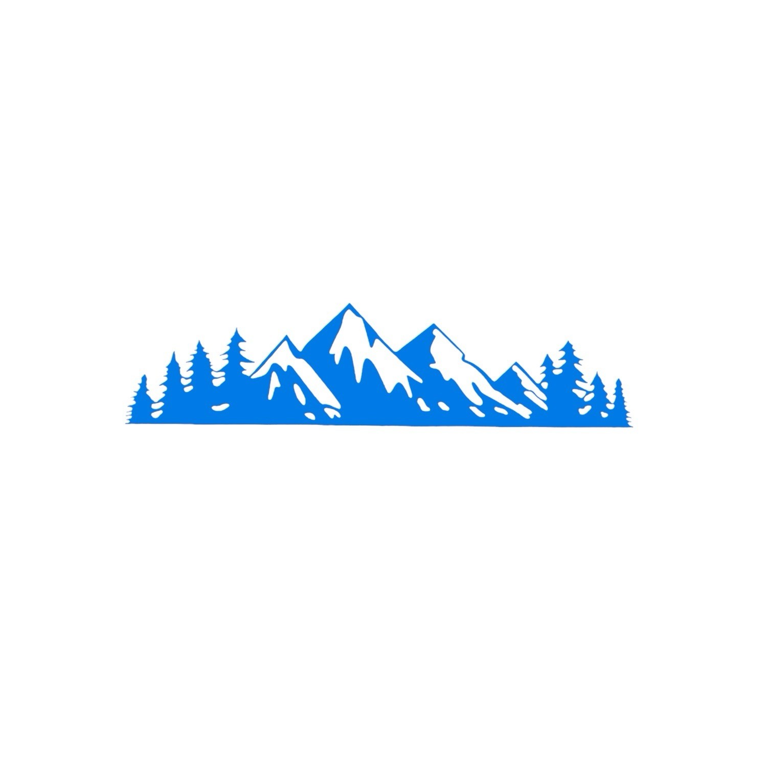 MOUNTAIN RANGE TREE LANDSCAPE SCENE Vinyl Decal for Car Jeep Truck