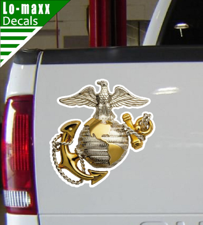 USMC Marine Corps Eagle Globe And Anchor High Quality Printed Vinyl Sticker