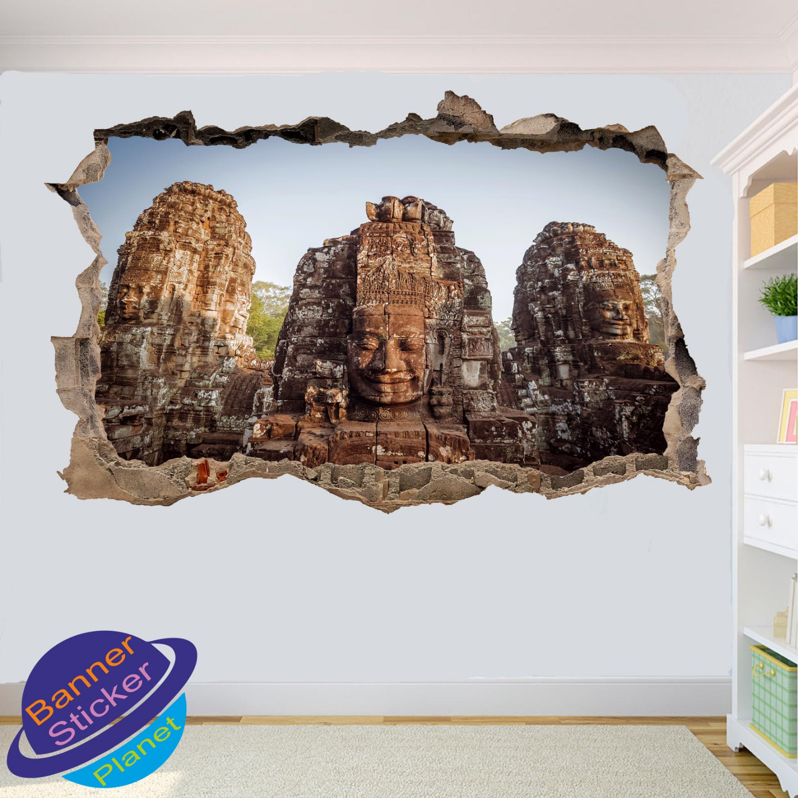 MAYAN AZTEC TEMPLES STATUE WALL STICKER 3D ART POSTER MURAL DECAL DECOR XT3