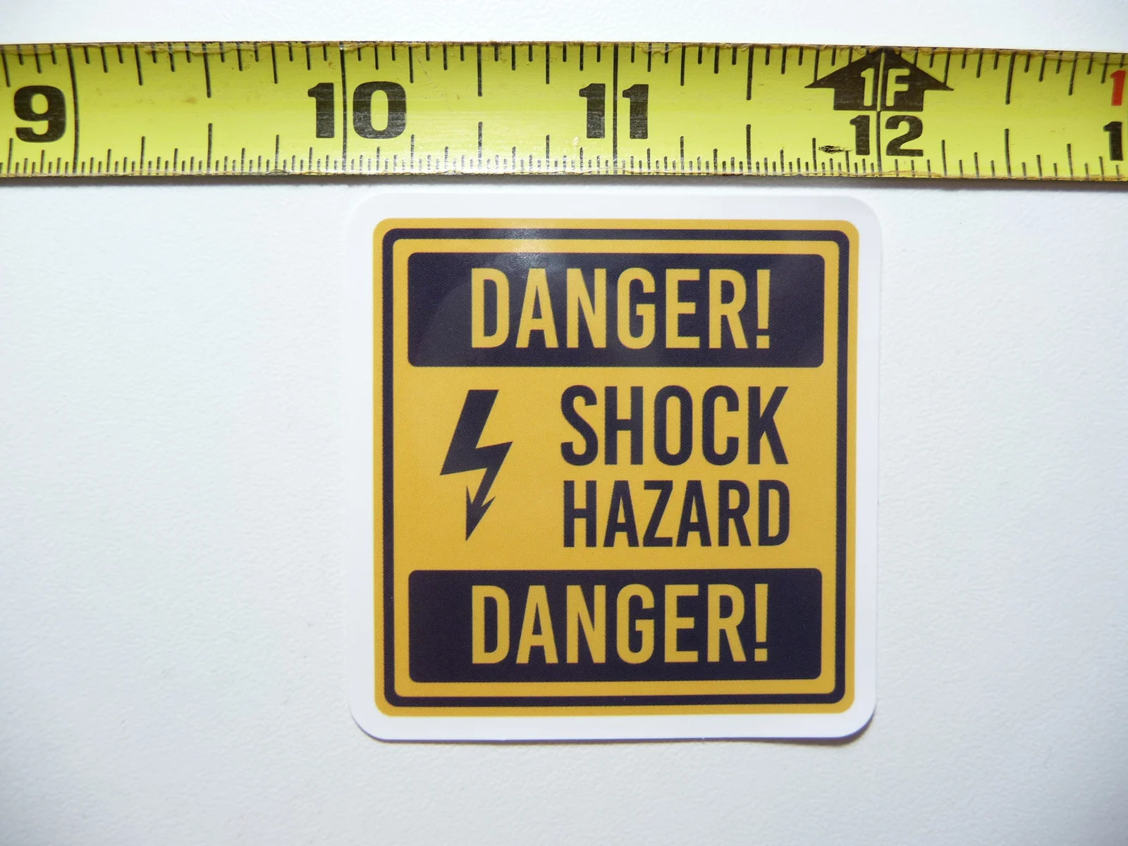 DANGER SHOCK HAZARD SMALL STICKER DECAL BUSINESS COMPANY POLICY BUILDING DOOR