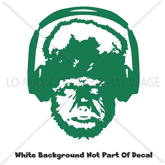 Wolfman With Headphones Monster Spooky Wall Art High Quality Die Cut Vinyl Decal