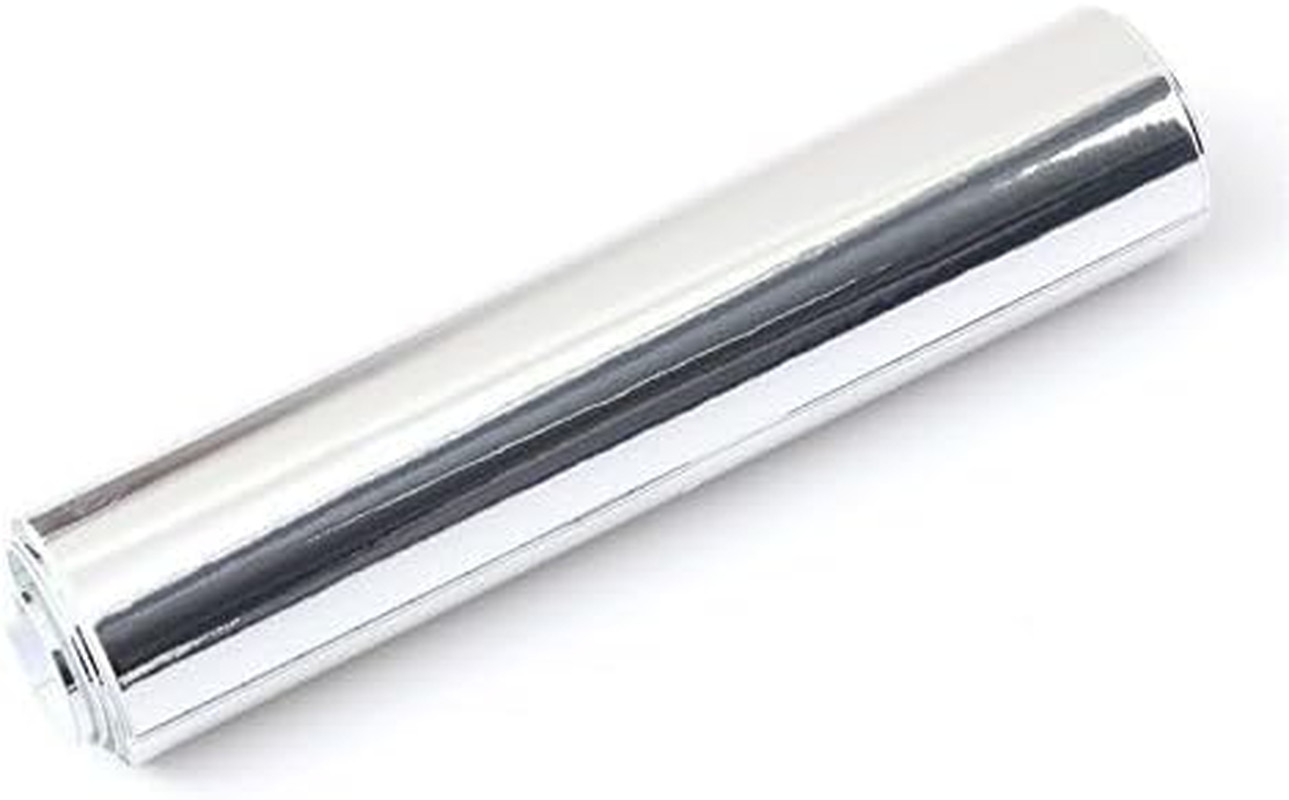 Self Adhesive Reflective Chrome Silver Vinyl Wrap Sticker Decal Film Sheet 15Inc