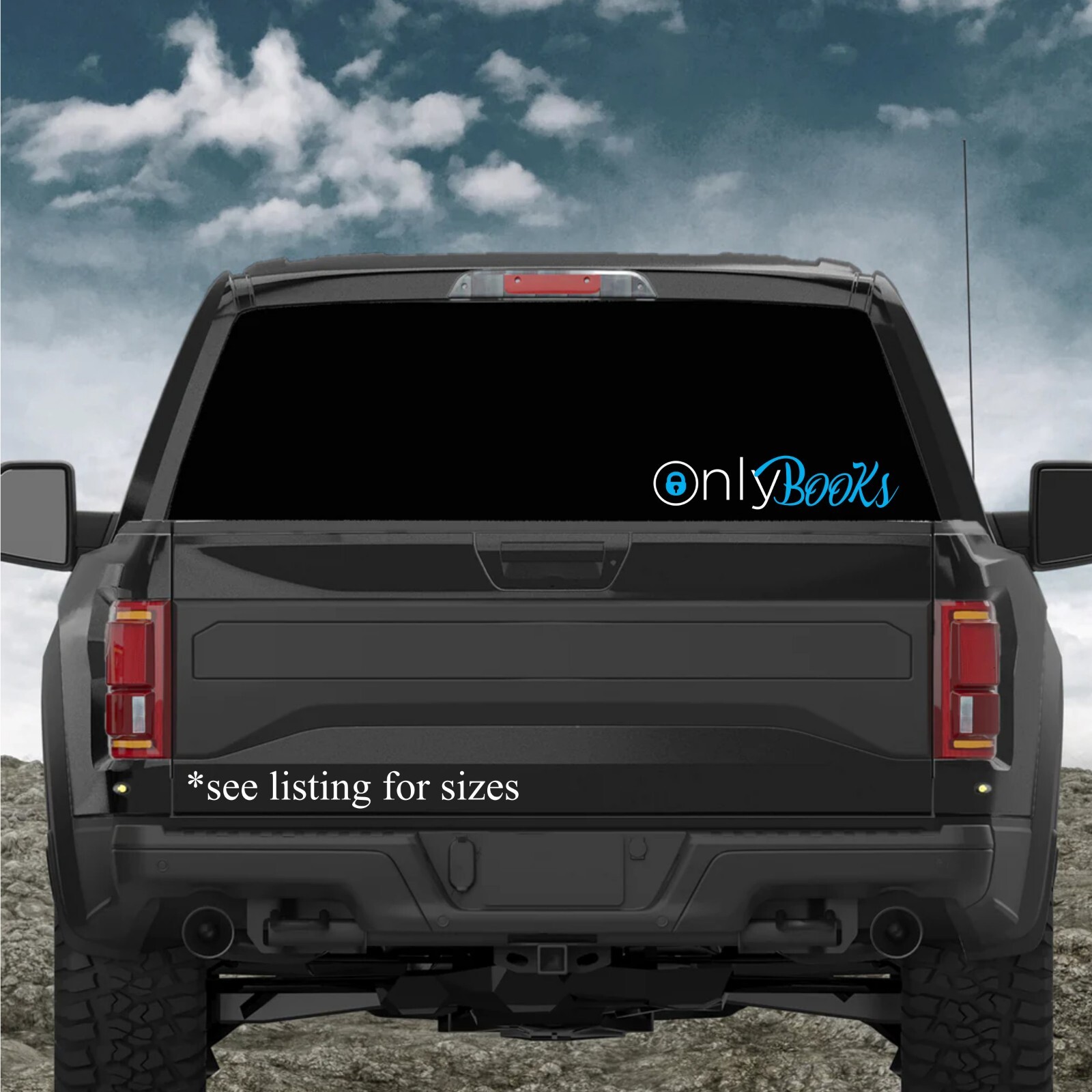 Only Books Decal, Funny Bumper Sticker, 2 color, Onlyfans inspired logo