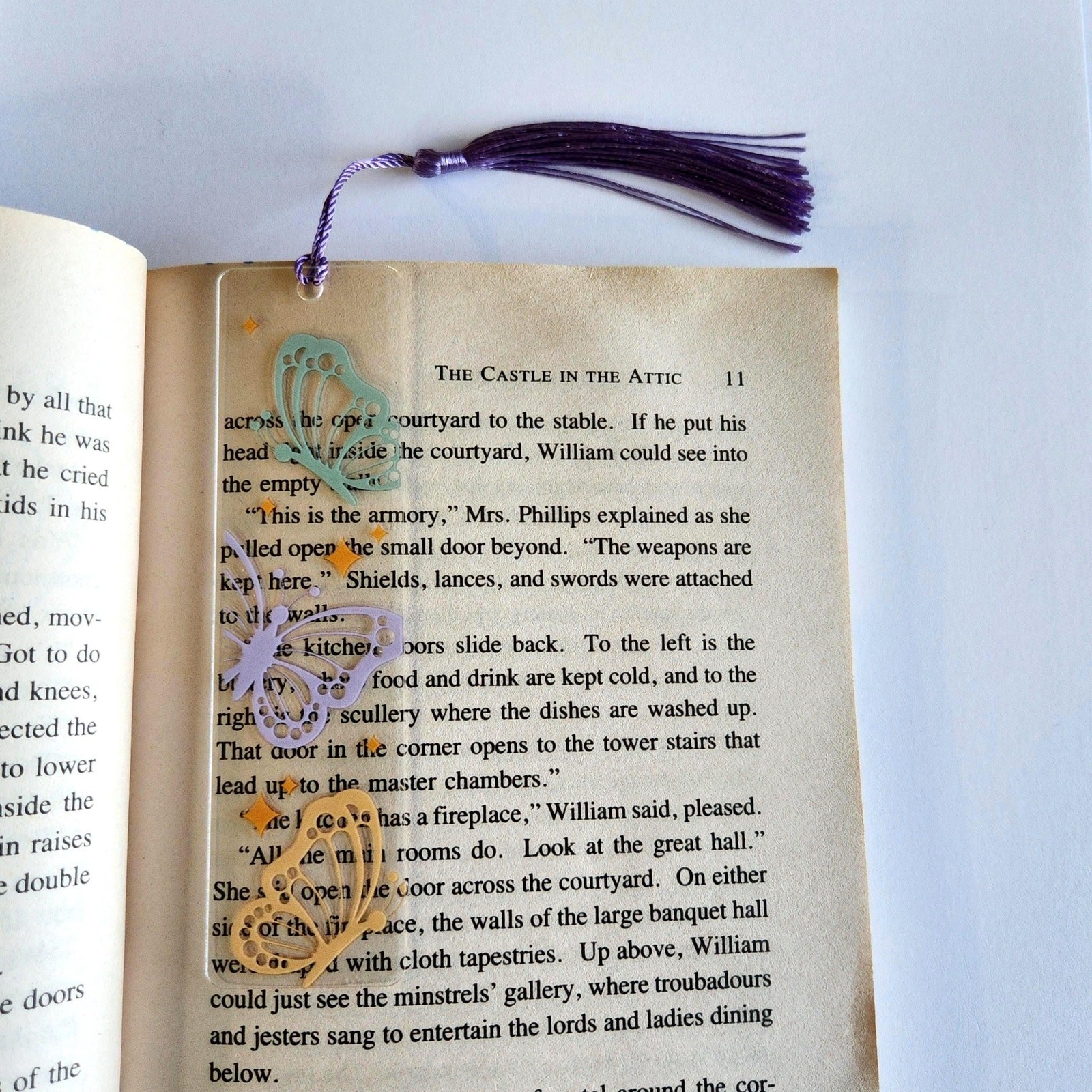 Butterfly Daisy Flower Bookmark Clear Acrylic Cute Coquette Bookish Gift For Her