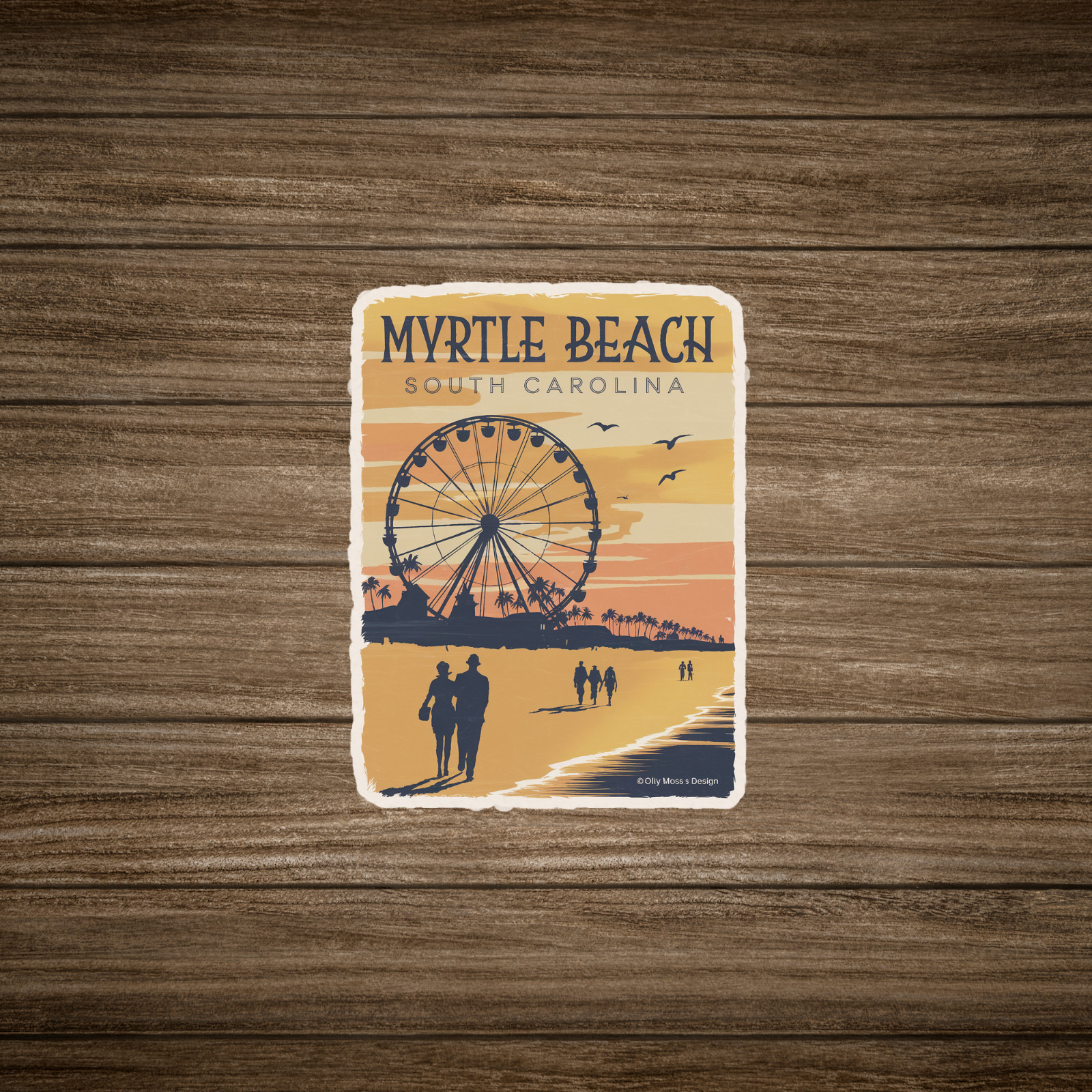 Vintage Myrtle Beach South Carolina Souvenir Travel Sticker Decal #3097