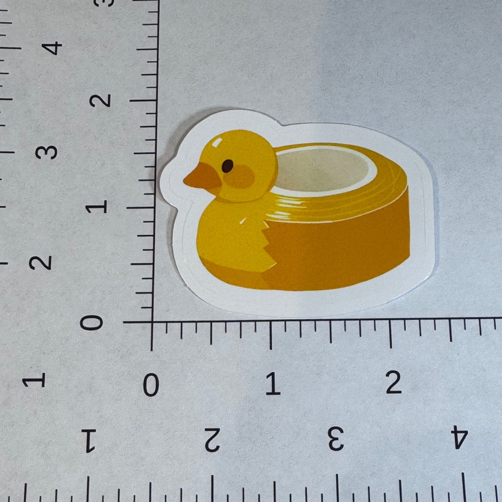 Rubber duck duct tape sticker 2” water bottle tool box lunch cooler locker