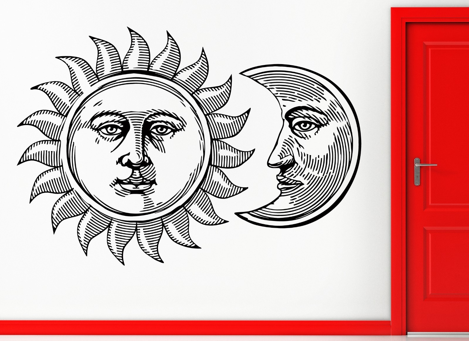 Wall Stickers Vinyl Decal Sun And Moon Tribal Gothic Cool Decor (z2310)