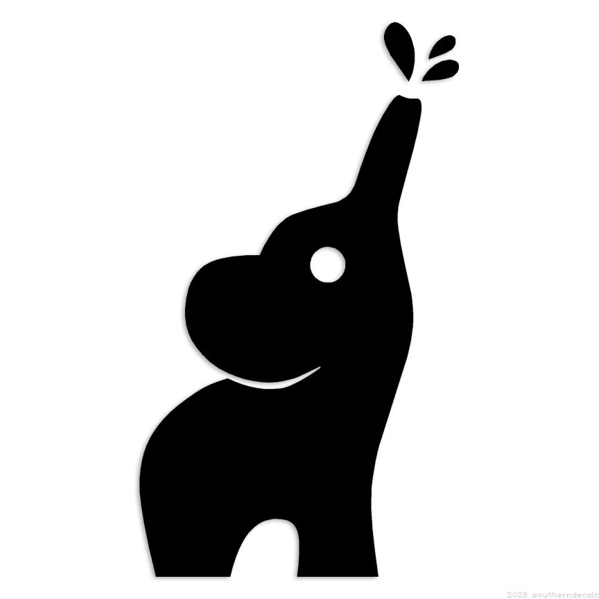 Elephant Calf – Decal Sticker – Multiple Colors & Sizes – ebn7240