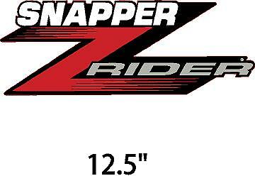 Snapper Z-Rider Side front decal graphic sticker zero turn turf cruiser